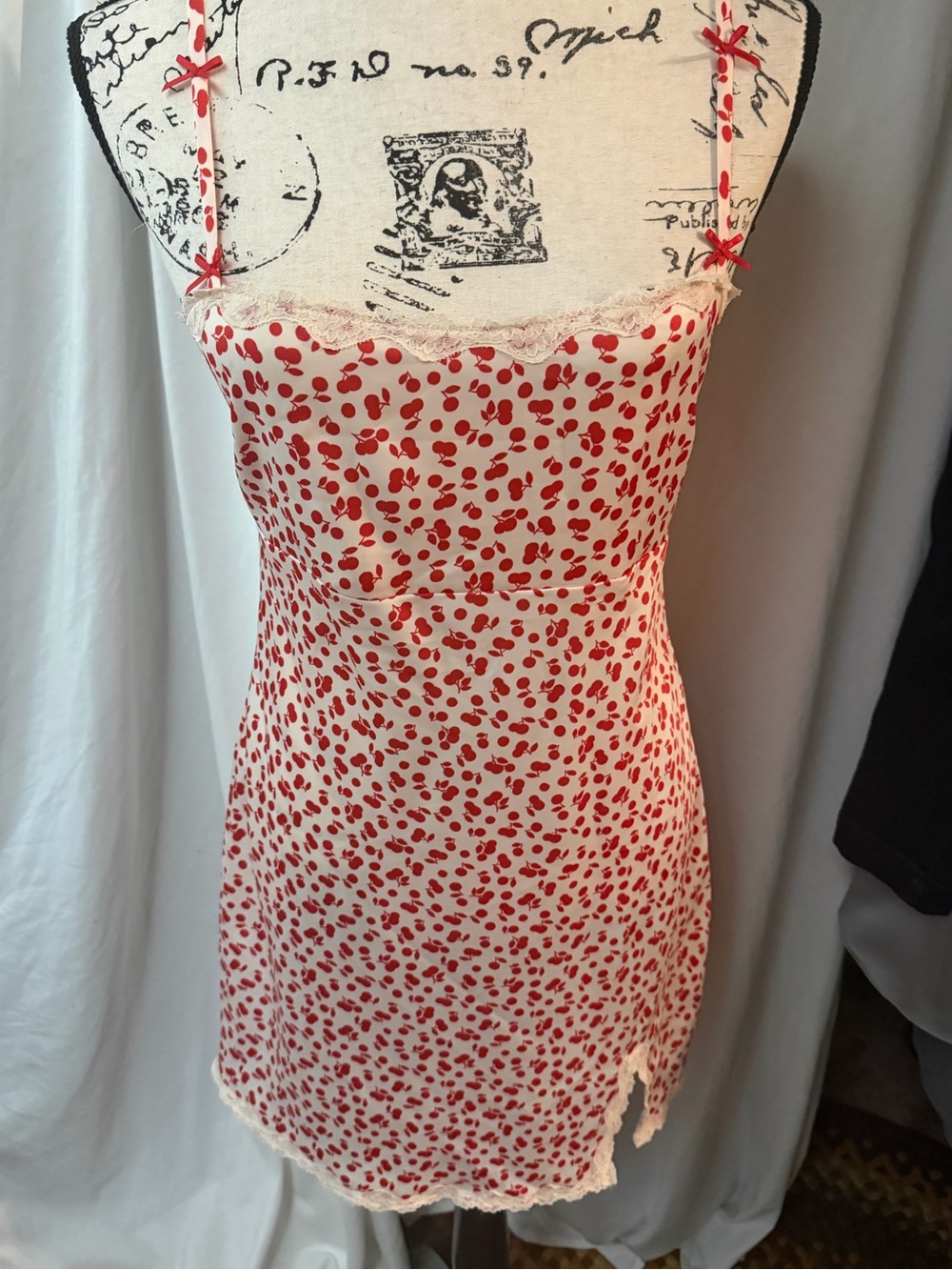wild fable slip Dress with red cherry Print - Picture 2 of 6